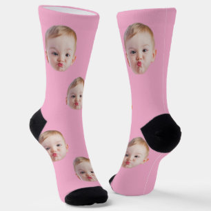Custom Face Socks Gift Personalized Kids Mens Dad