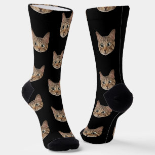 Custom Face Socks Personalised Cat Lovers Socks 