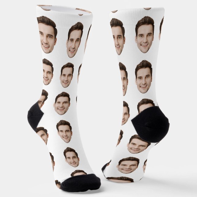 Custom Face Socks Personalised Photo Picture Socks (Angled)