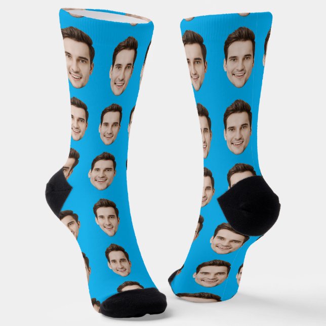 Custom Face Socks Personalised Photo Picture Socks (Angled)