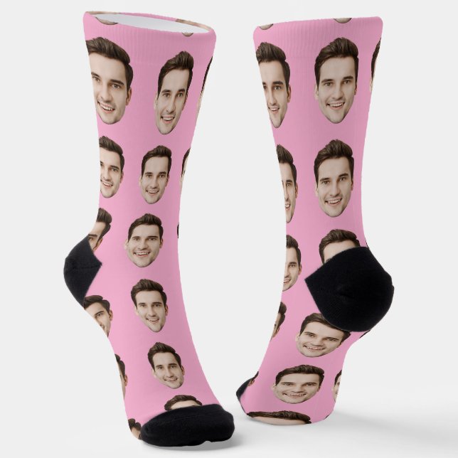 Custom Face Socks Personalised Photo Picture Socks (Angled)