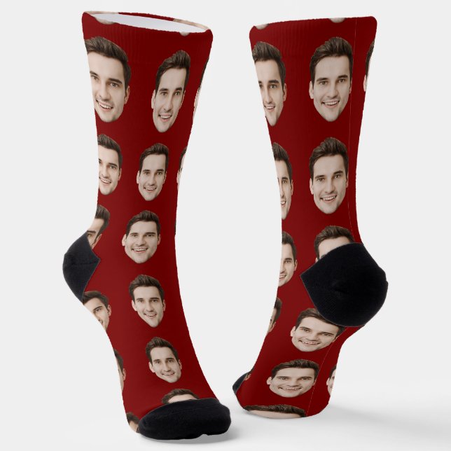 Custom Face Socks Personalised Photo Picture Socks (Angled)