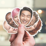 Custom Face Sticker – Personalised 6 Photo Cutouts<br><div class="desc">Turn your own photos into a fun set of custom face stickers! This pack includes 6 realistic head-only cutouts made from your personal images – perfect for capturing silly faces, winks, tongue out, or any expressive moment. Great for decorating laptops, water bottles, scrapbooks, or as funny gifts for friends, family,...</div>