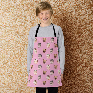 Custom Face, Unique Family Gift 3 Photos Face Apron