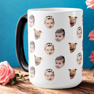 Custom Face, Unique Family Gift 3 Photos Face Magic Mug