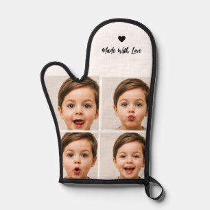 Custom Faces personalised 4 photo Oven Mitt