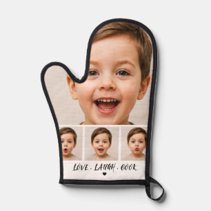 Custom Faces personalised 4 photo Oven Mitt