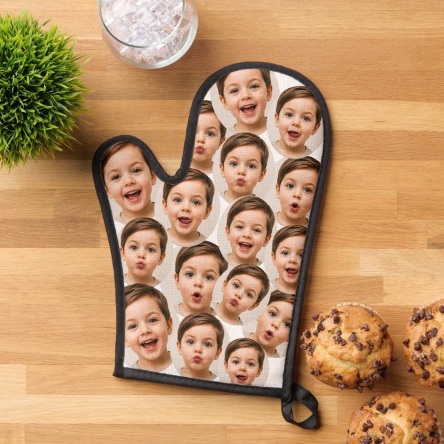 Custom Faces personalised photo  Oven Mitt (Top down)
