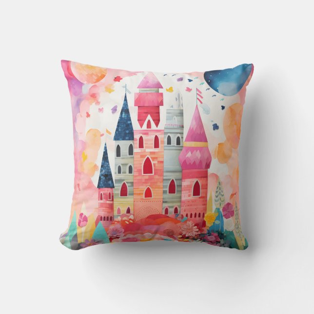 Custom Fairy Tale Castle Cushion (Front)