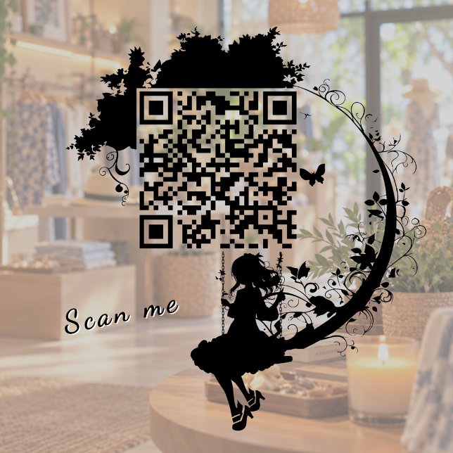 Custom Fairy Tale Magic Tree Silhouette QR Code (Creator Uploaded)