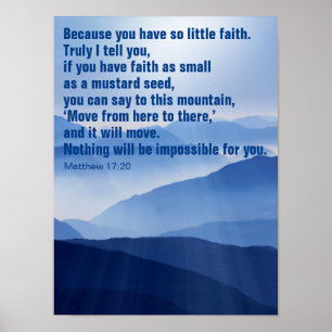Custom Faith Inspirational Bible Verse  Poster