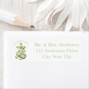 Custom Faith‑Inspired Easter Address Label Design