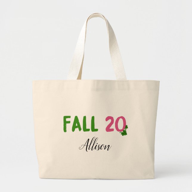 Custom Fall 20 AKA Sorority Canvas Tote (Front)
