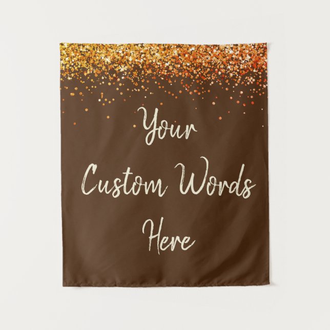 Custom Fall Prop Birthday Photo Booth Backdrop Tapestry (Front)