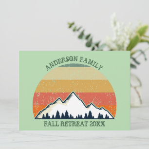 Custom Fall Retreat Sunset Mountain Party Invitation