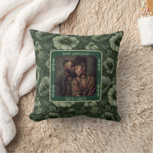 Custom Family 25Th Anniversary Throw Pillow 
