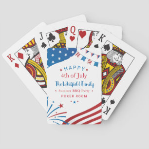 Custom Family 4th of July Party Games Room Playing Cards