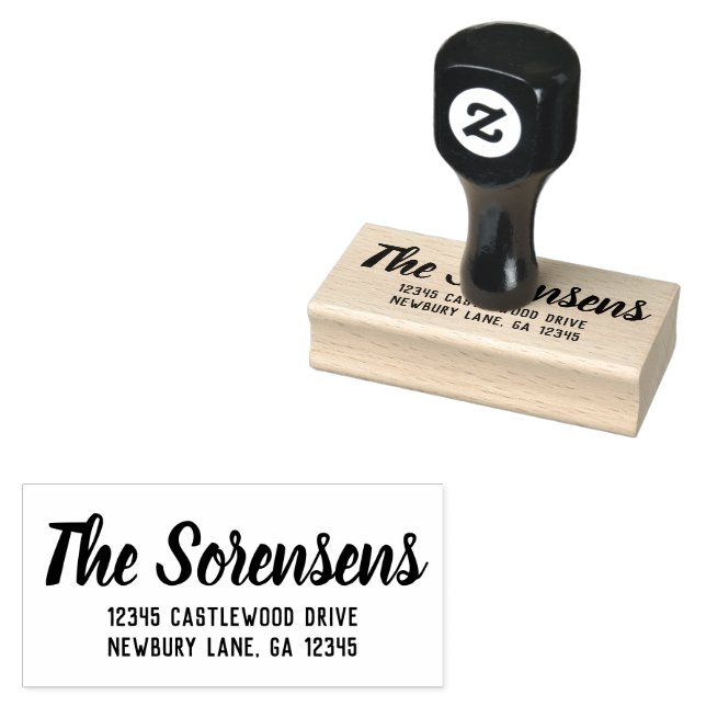 Custom Family Address Return Envelope Rubber Stamp (Stamped)
