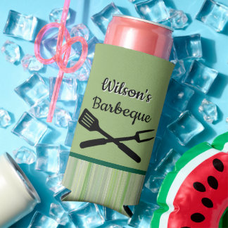 Custom Family BBQ Seltzer Can Cooler