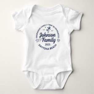 Custom Family Beach Vacation Group Matching Baby Bodysuit