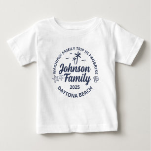 Custom Family Beach Vacation Group Matching Baby T-Shirt