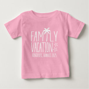Custom Family Beach Vacation Group Matching  Baby T-Shirt
