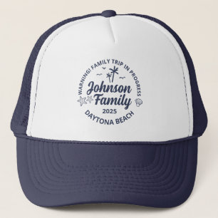 Custom Family Beach Vacation Group Matching Trucker Hat