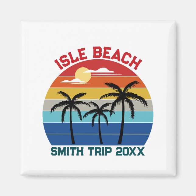 Custom Family Beach Vacation Magnet (Front)