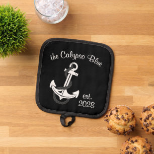 Custom Family Boat Name and Established Date Pot Holder