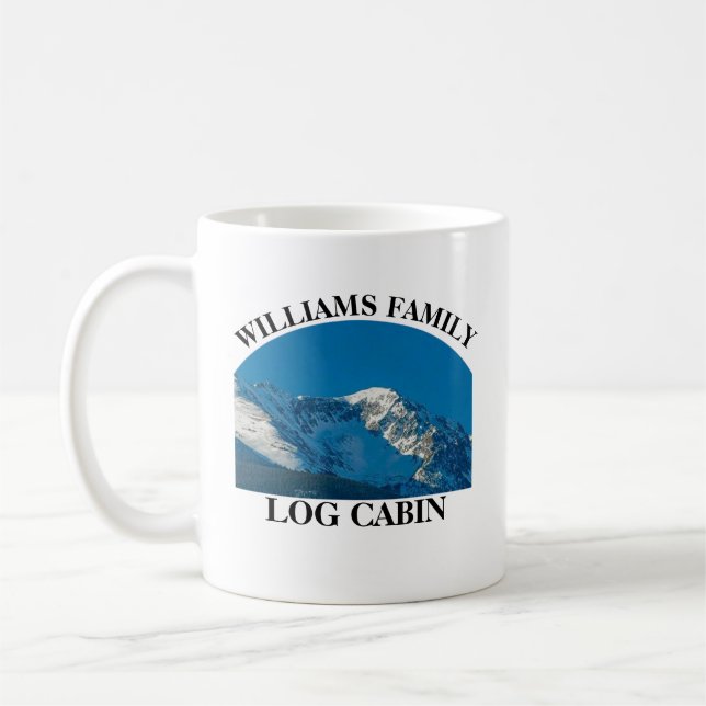 Custom Family Cabin Blue Mountain Colorado Home  Coffee Mug (Left)