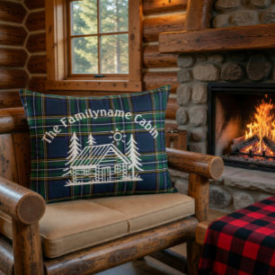 Custom Family Cabin Throw Pillow 