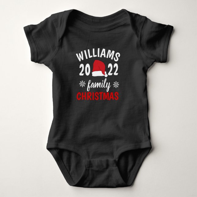 Custom Family Christmas 2022 T-Shirt Baby Bodysuit (Front)