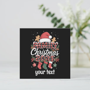 Custom Family Christmas 2025 Personalised Matching Holiday Card