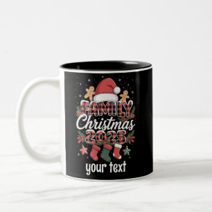 Custom Family Christmas 2025 Personalized Matching Two-Tone Coffee Mug