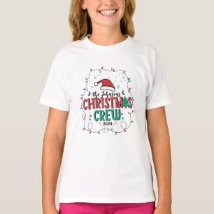 Custom Family Christmas Crew Group Matching Name T-Shirt