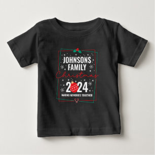 Custom Family Christmas Group Matching Name Baby T-Shirt