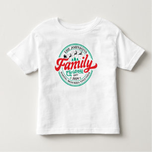 Custom Family Christmas Group Matching Name Year Toddler T-Shirt