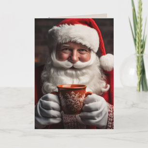 Custom Family Christmas Santa Four-Page Card
