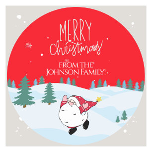 Custom Family Christmas Stickers