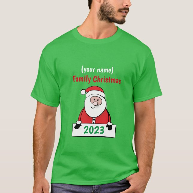 Custom Family Christmas  T-Shirt (Front)