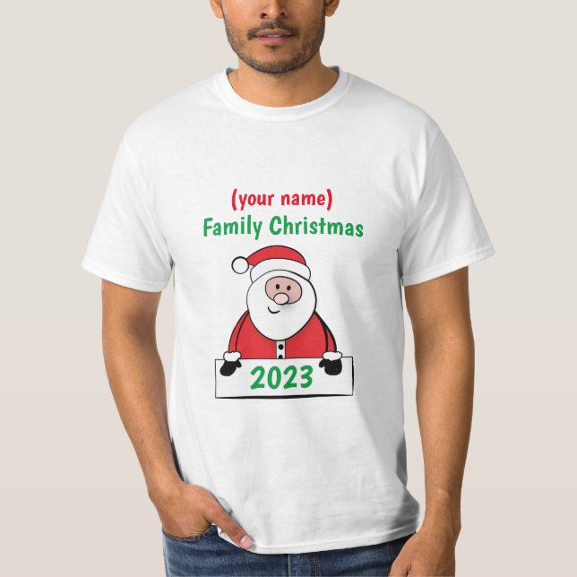 Custom Family Christmas  T-Shirt (Front)