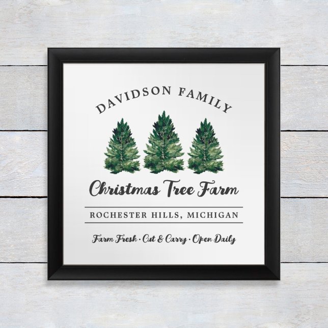 Custom Family Christmas Tree Farm Holiday Poster (Creator Uploaded)
