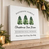 Custom Family Christmas Tree Farm Pine Trees