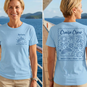 Custom Family Cruise Crew Nautical Vacation T-Shirt