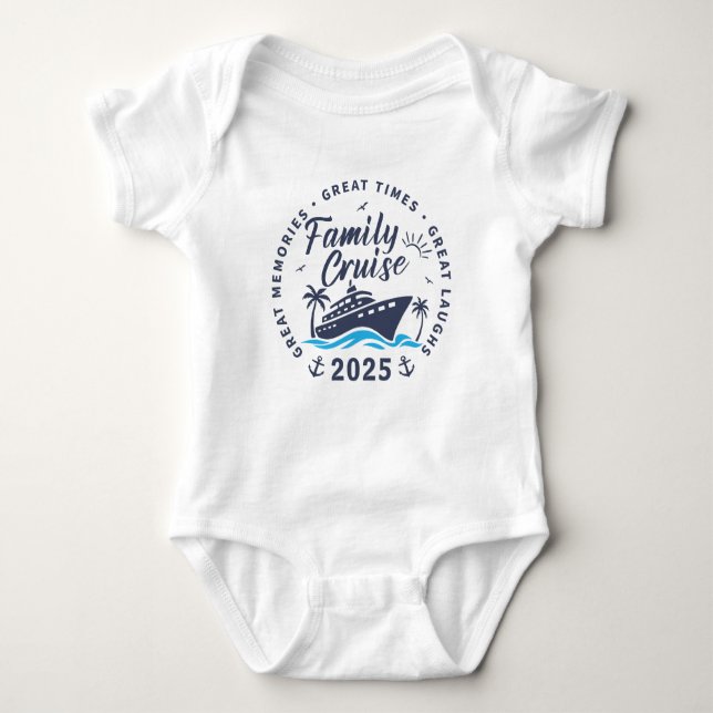 Custom Family Cruise Group Matching Cruise Trip Baby Bodysuit (Front)