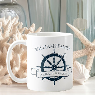 Custom Family Cruise Ship Nautical Vacation Island Coffee Mug