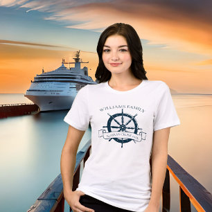 Custom Family Cruise Ship Nautical Wheel Women's Tri-Blend Shirt