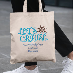 Custom Family Cruise Vacation Nautical Personalise Tote Bag