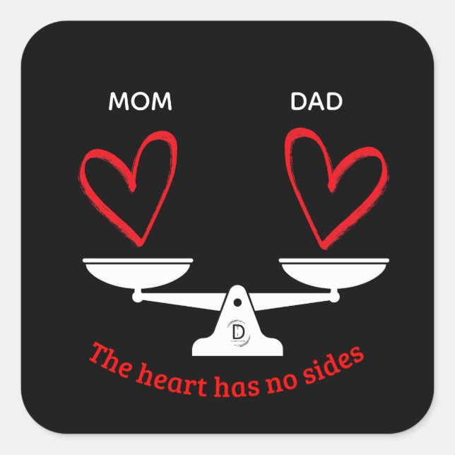 Custom Family Equality Sticker - The Heart Has No  (Front)