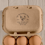Custom Family Farm Fresh Eggs Vintage Rubber Stamp<br><div class="desc">Are you a small family farm looking to add a personal touch to your packaging? Then we've got the perfect stamp for you! This design features your farm name in a curve around a rustic chicken drawing with "since" and your date either side. Under this, it reads "organic, free-range, no...</div>